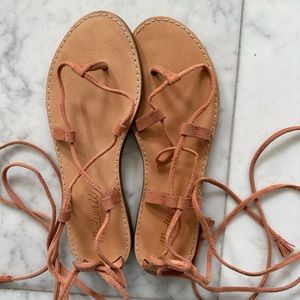 Madewell tie up sandals